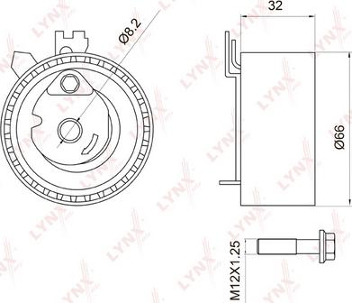 LYNXauto PB-1053 - Обтяжна ролка, ангренаж vvparts.bg