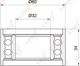 LYNXauto PB-1057 - Обтяжна ролка, ангренаж vvparts.bg