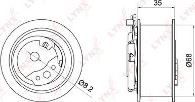 LYNXauto PB-1001 - Обтяжна ролка, ангренаж vvparts.bg