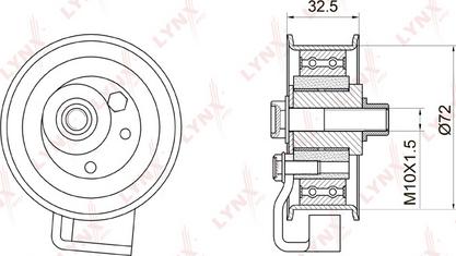 LYNXauto PB-1007 - Обтяжна ролка, ангренаж vvparts.bg