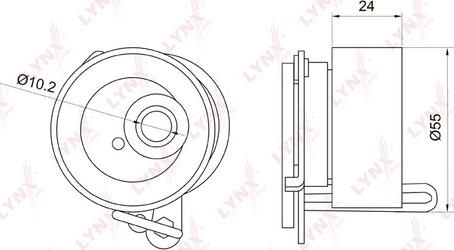 LYNXauto PB-1019 - Обтяжна ролка, ангренаж vvparts.bg