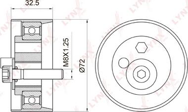 LYNXauto PB-1010 - Обтяжна ролка, ангренаж vvparts.bg