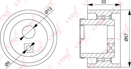 LYNXauto PB-1085 - Обтяжна ролка, ангренаж vvparts.bg