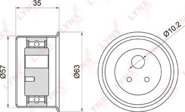 LYNXauto PB-1039 - Обтяжна ролка, ангренаж vvparts.bg