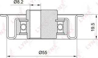 LYNXauto PB-1035 - Обтяжна ролка, ангренаж vvparts.bg