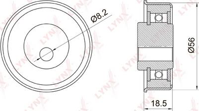 LYNXauto PB-1037 - Обтяжна ролка, ангренаж vvparts.bg