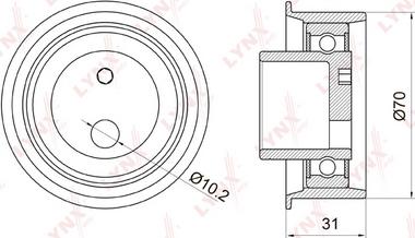 LYNXauto PB-1024 - Обтяжна ролка, ангренаж vvparts.bg