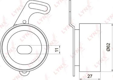 LYNXauto PB-1021 - Обтяжна ролка, ангренаж vvparts.bg