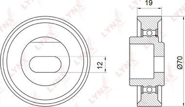 LYNXauto PB-1022 - Обтяжна ролка, ангренаж vvparts.bg