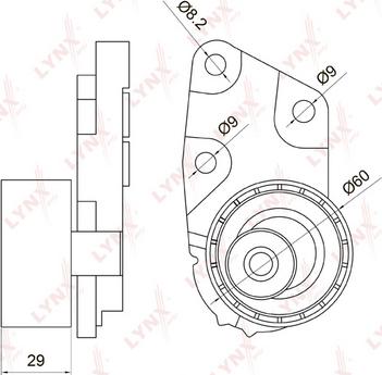 LYNXauto PB-1074 - Обтяжна ролка, ангренаж vvparts.bg