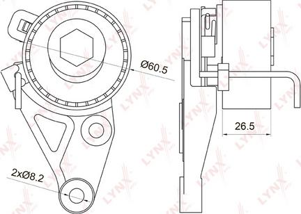 LYNXauto PB-1075 - Обтяжна ролка, ангренаж vvparts.bg