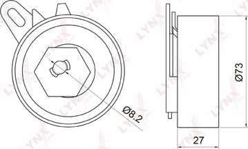 LYNXauto PB-1070 - Обтяжна ролка, ангренаж vvparts.bg