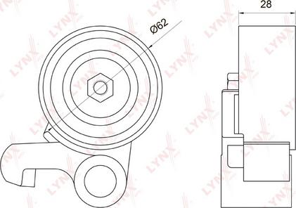 LYNXauto PB-1073 - Обтяжна ролка, ангренаж vvparts.bg