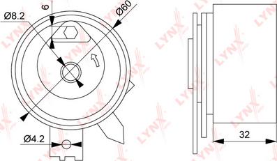 LYNXauto PB-1191 - Обтяжна ролка, ангренаж vvparts.bg