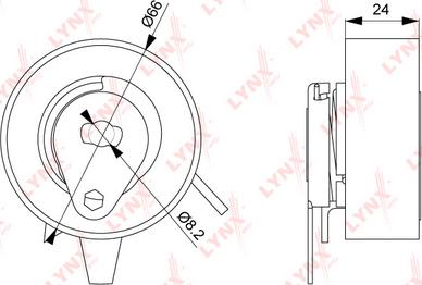 LYNXauto PB-1143 - Обтяжна ролка, ангренаж vvparts.bg