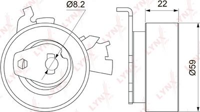 LYNXauto PB-1142 - Обтяжна ролка, ангренаж vvparts.bg