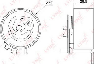 LYNXauto PB-1167 - Обтяжна ролка, ангренаж vvparts.bg