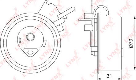 LYNXauto PB-1187 - Обтяжна ролка, ангренаж vvparts.bg