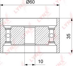 LYNXauto PB-1319 - Обтяжна ролка, ангренаж vvparts.bg