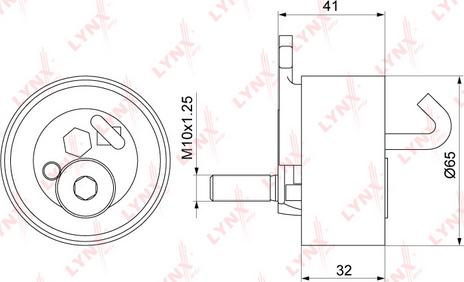 LYNXauto PB-1325 - Обтяжна ролка, ангренаж vvparts.bg