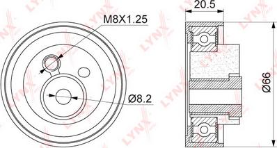 LYNXauto PB-1323 - Обтяжна ролка, ангренаж vvparts.bg