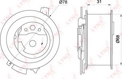 LYNXauto PB-1246 - Обтяжна ролка, ангренаж vvparts.bg