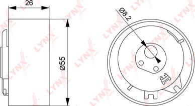 LYNXauto PB-1240 - Обтяжна ролка, ангренаж vvparts.bg