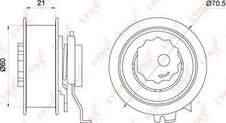 LYNXauto PB-1262 - Обтяжна ролка, ангренаж vvparts.bg