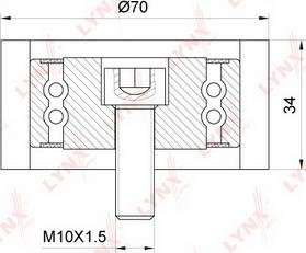 LYNXauto PB-3092 - Паразитна / водеща ролка, зъбен ремък vvparts.bg