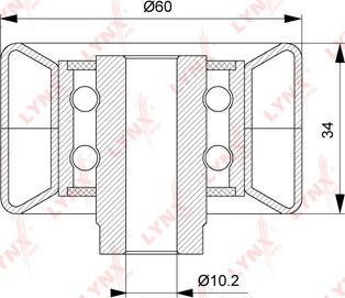 LYNXauto PB-3049 - Паразитна / водеща ролка, зъбен ремък vvparts.bg