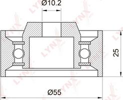 LYNXauto PB-3009 - Паразитна / водеща ролка, зъбен ремък vvparts.bg