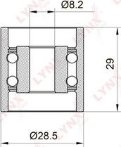 LYNXauto PB-3004 - Паразитна / водеща ролка, зъбен ремък vvparts.bg