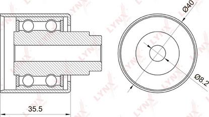 LYNXauto PB-3001 - Паразитна / водеща ролка, зъбен ремък vvparts.bg