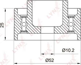 LYNXauto PB-3019 - Паразитна / водеща ролка, зъбен ремък vvparts.bg