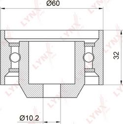 LYNXauto PB-3014 - Паразитна / водеща ролка, зъбен ремък vvparts.bg