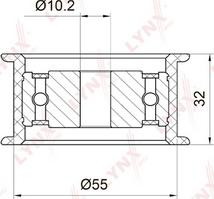 LYNXauto PB-3011 - Паразитна / водеща ролка, зъбен ремък vvparts.bg