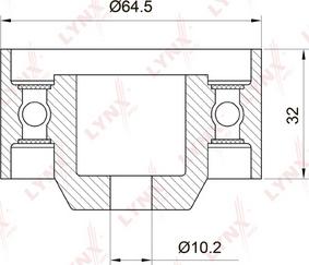 LYNXauto PB-3017 - Паразитна / водеща ролка, зъбен ремък vvparts.bg