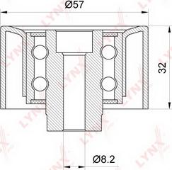 LYNXauto PB-3084 - Паразитна / водеща ролка, зъбен ремък vvparts.bg