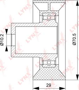 LYNXauto PB-3085 - Паразитна / водеща ролка, зъбен ремък vvparts.bg