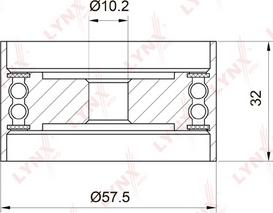 LYNXauto PB-3035 - Паразитна / водеща ролка, зъбен ремък vvparts.bg