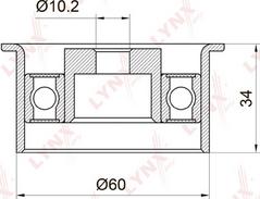 LYNXauto PB-3032 - Паразитна / водеща ролка, зъбен ремък vvparts.bg