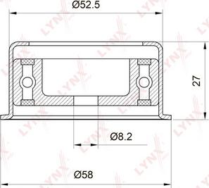 LYNXauto PB-3025 - Паразитна / водеща ролка, зъбен ремък vvparts.bg