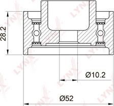 LYNXauto PB-3021 - Паразитна / водеща ролка, зъбен ремък vvparts.bg