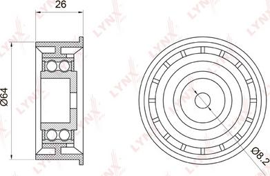 LYNXauto PB-3022 - Паразитна / водеща ролка, зъбен ремък vvparts.bg