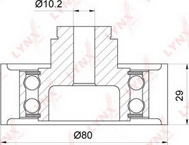 LYNXauto PB-3073 - Паразитна / водеща ролка, зъбен ремък vvparts.bg