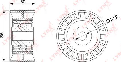 LYNXauto PB-3149 - Паразитна / водеща ролка, зъбен ремък vvparts.bg