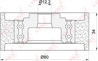 LYNXauto PB-3144 - Паразитна / водеща ролка, зъбен ремък vvparts.bg