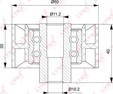 LYNXauto PB-3141 - Паразитна / водеща ролка, зъбен ремък vvparts.bg