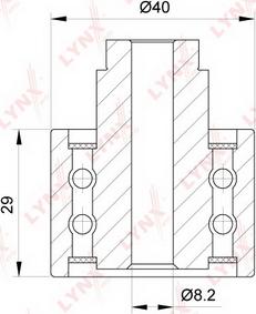 LYNXauto PB-3148 - Паразитна / водеща ролка, зъбен ремък vvparts.bg