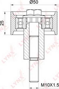 LYNXauto PB-3152 - Паразитна / водеща ролка, зъбен ремък vvparts.bg